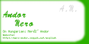 andor mero business card